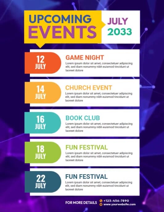 Event Schedule Video Template for Upcoming Events and Agenda | PosterMyWall