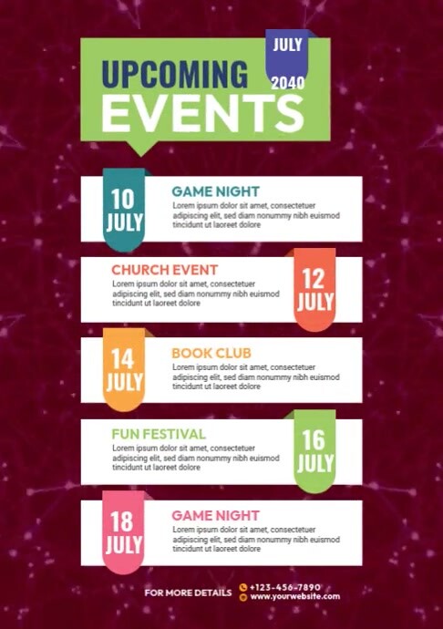 Event Schedule Video Template for Upcoming Events and Agenda | PosterMyWall