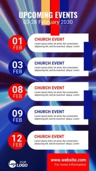 Event Schedule WhatsApp Status Display digitale (9:16) template