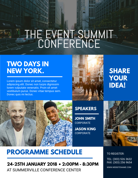 Event Summit Conference Flyer Template | PosterMyWall