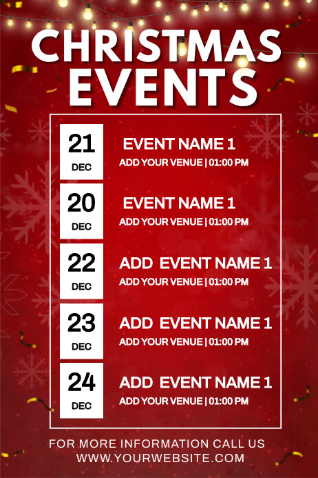 Events Templete EVENT TEMPLATE | PosterMyWall