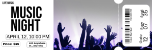 Event Ticket Price List | General, Standard & VIP Pass Details Email Header template