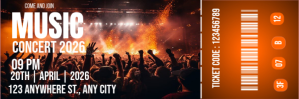 Event Ticket Price List | General, Standard & VIP Pass Details Email Header template