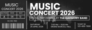 Event Ticket Price List | General, Standard & VIP Pass Details Email Header template