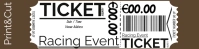 Event ticket Racing Bannier 2' × 8' template