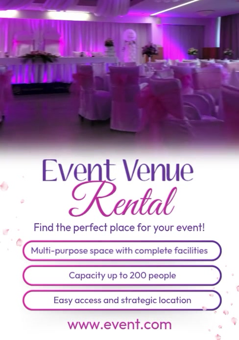 Plantilla de Event Venue Rental Ads | PosterMyWall