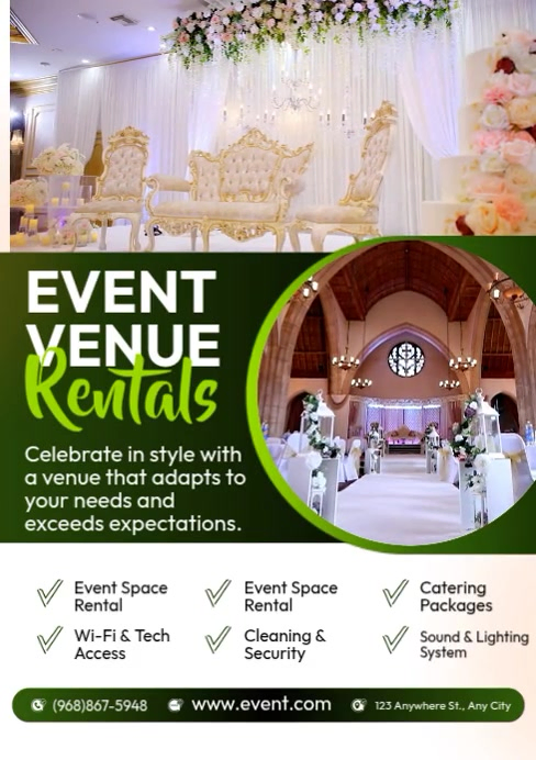 Event Venue Rental Template | PosterMyWall