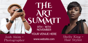 Lyserød Art Summit Eventbrite Banner Template