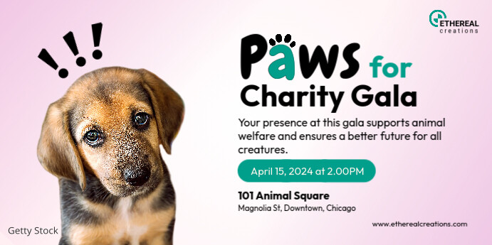 Eventbrite Banner Pets Charity template
