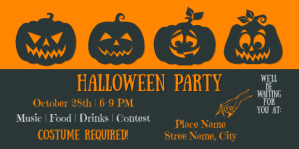 Grøn Halloween Party Eventbrite-banner Template