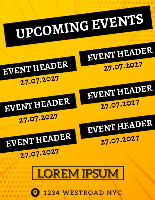Event Advert Examples EVENTS AD FLYER TEMPLATE | PosterMyWall