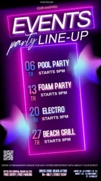 Events Calendar Design Template Instagram Story