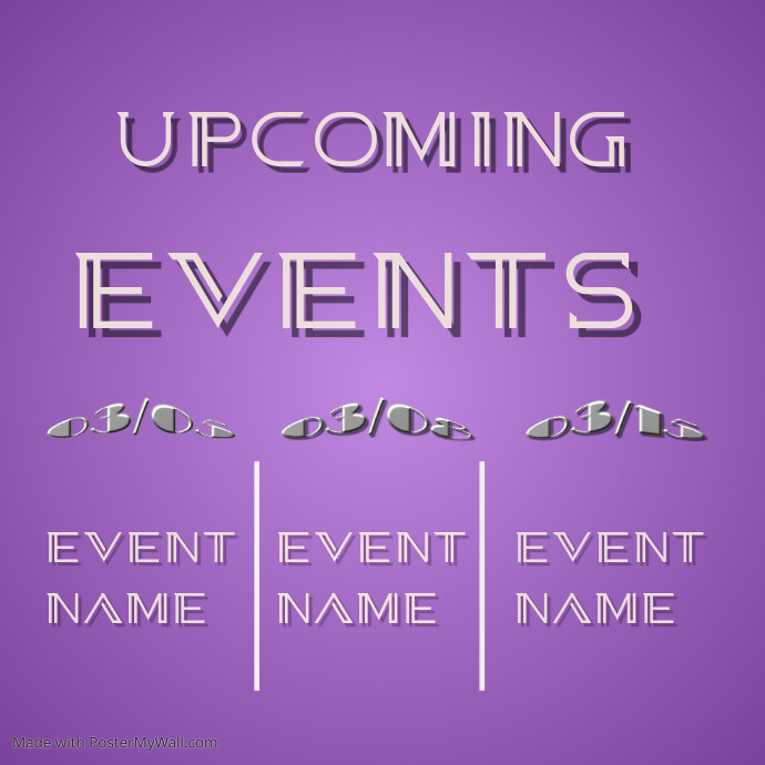 Events Dates Template | PosterMyWall