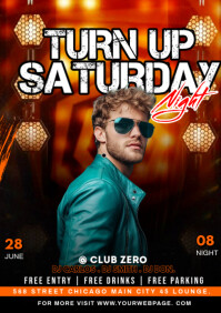 events flyers , saturday party flyers A5 template