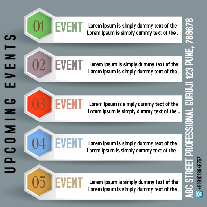 events list Template | PosterMyWall