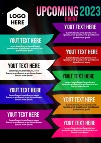 events schedule A4 template