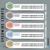 Upcoming Events schedule poster Template | PosterMyWall