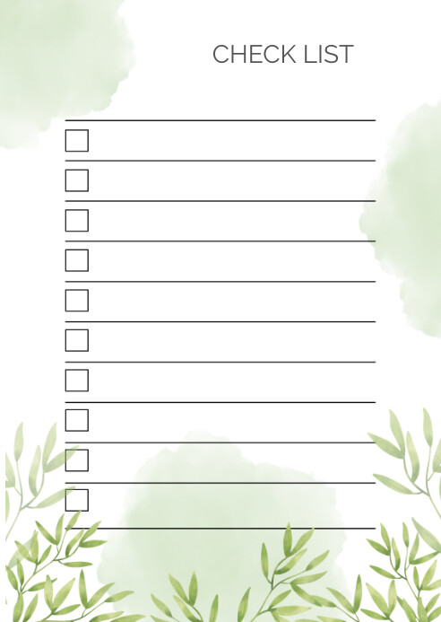 Events Schedule To Do List A6 template