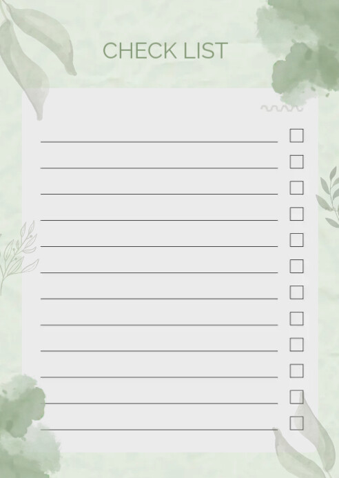 Events Schedule To Do List A6 template