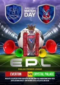 Everton vs Crystal Palace A6 template
