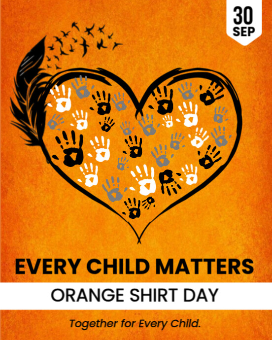 Plantilla de Every Child Matters – Orange Shirt Day Poster Template