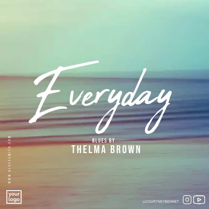 Everyday blues music album cover template Albumcover