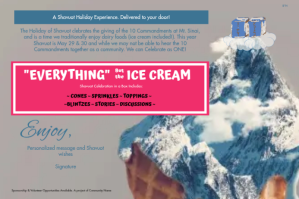 Szary Shavuot Celebration Etykieta Template