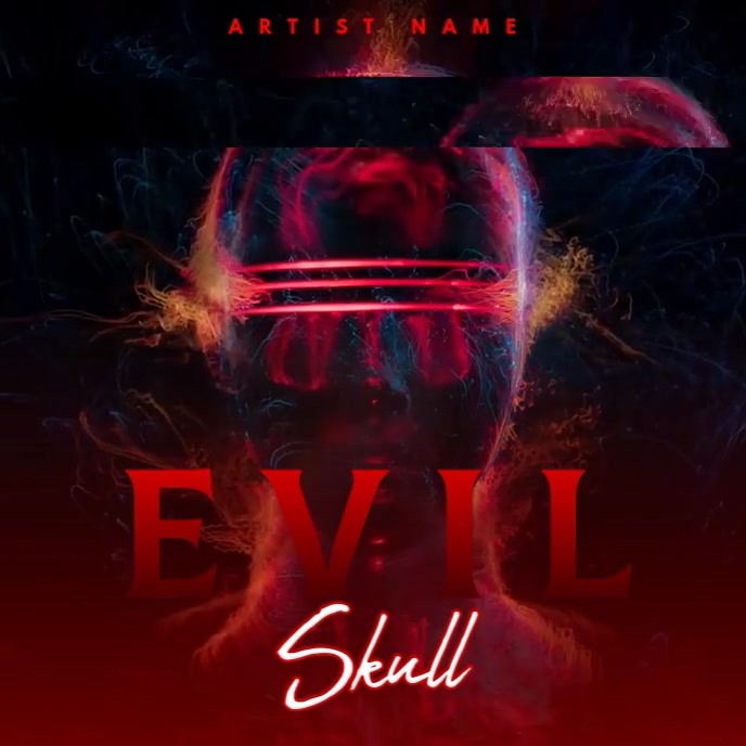 Evil Skull Album Cover Capa de álbum template