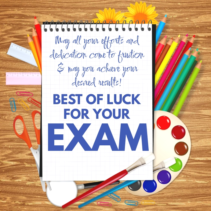 Exam, Best of Luck Wpis na Instagrama template