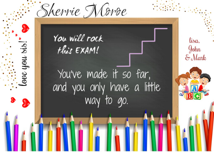 EXAM SUCCESS CARD Template | PosterMyWall