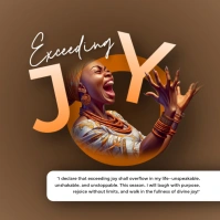 Exceeding joy Publicación de Instagram template
