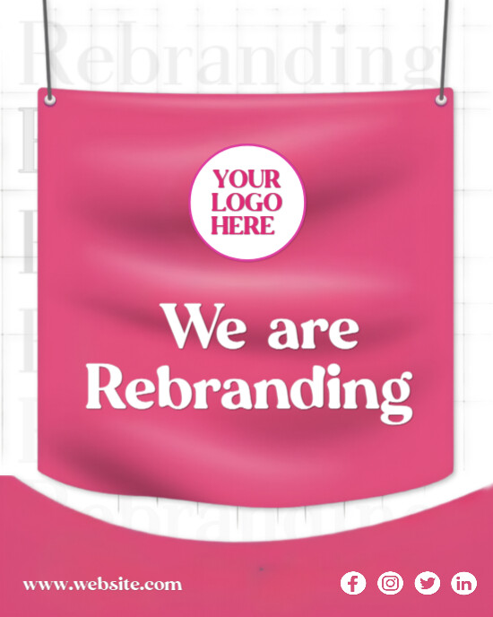 Exciting Business Update: We Are Rebranding! Get Ready for Changes Instagram Portrait template