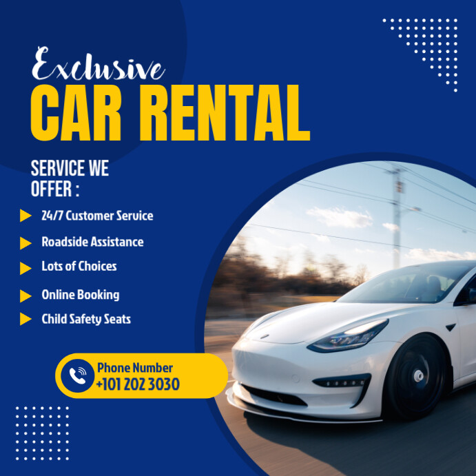 Exclusive Car Rental Post Instagram template