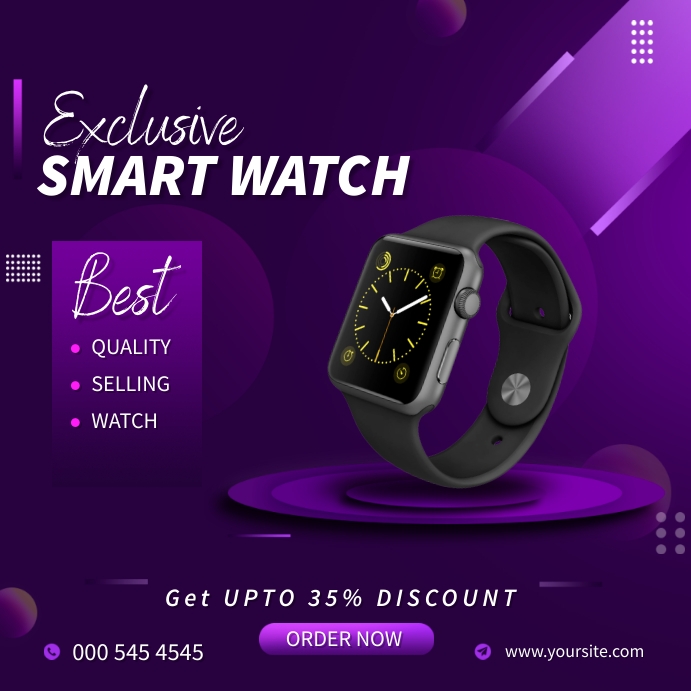 Exclusive Classic Watch Ads Instagram Plasing template