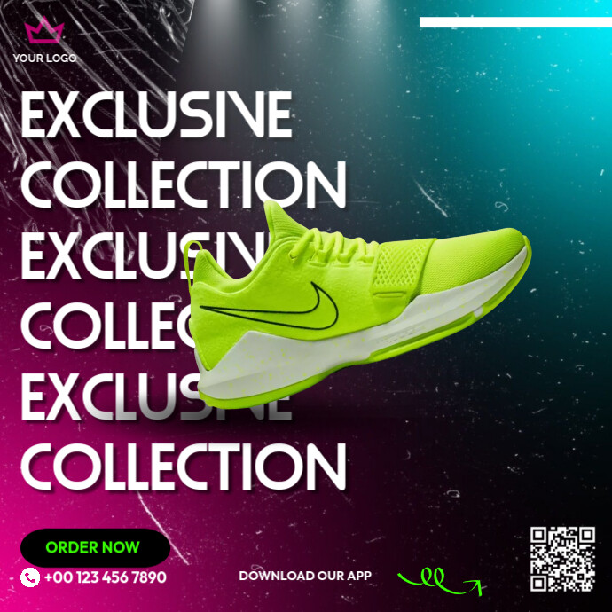 Exclusive collection  shoe Instagram-Beitrag template