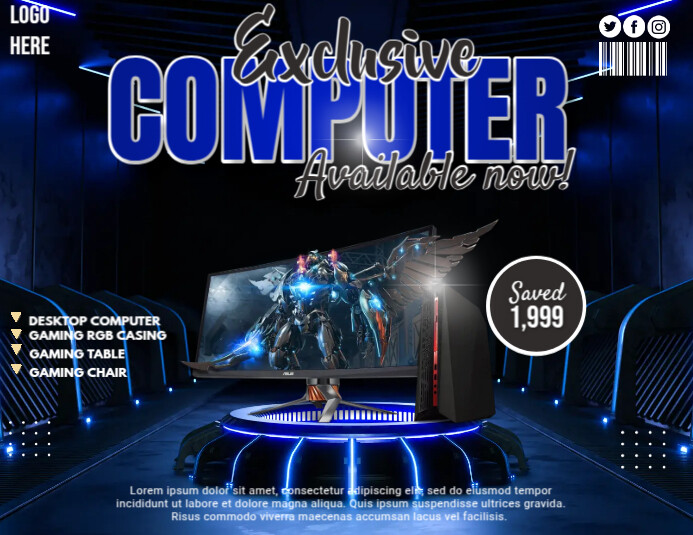 Exclusive Computer Ads Template | PosterMyWall