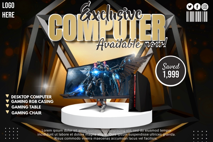 Exclusive Computer Ads Template | PosterMyWall