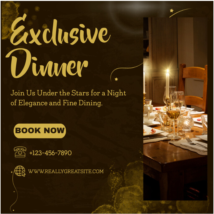Post Design Dinner Exclusive Dinner Template | PosterMyWall