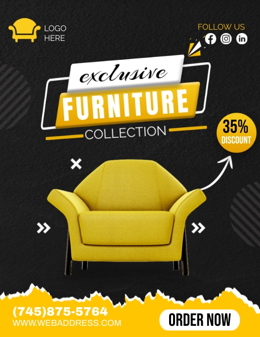 Exclusive Furniture Flyer template