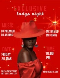 Exclusive ladies night party video flyer template