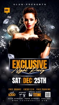 Exclusive Night Party Flyer Historia de Instagram template
