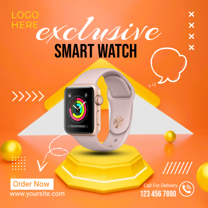 Exclusive Smart Watch ADS Modelo | PosterMyWall