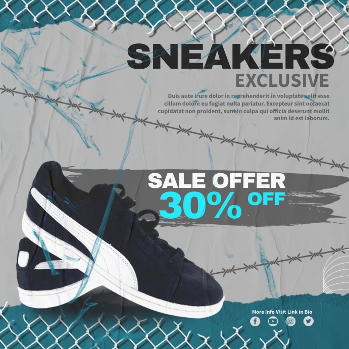 Exclusive Sneakers Template | PosterMyWall