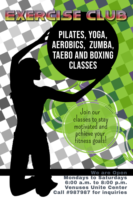 Exercise club template | PosterMyWall