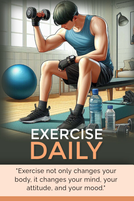 Copy of Exercise daily | PosterMyWall