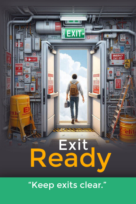 Exit Template | PosterMyWall