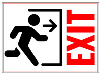exit door sign Template | PosterMyWall