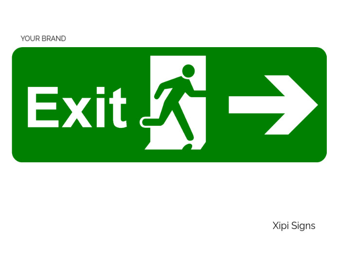 exit door sign Template | PosterMyWall