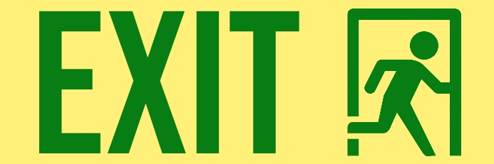 Exit Sign Board Banner Template