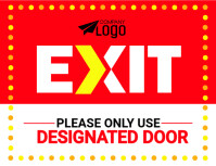 Exit Sign Template | PosterMyWall